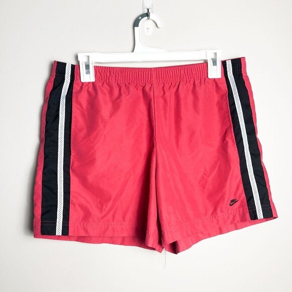 Nike Club Striped Pink Athletic Basic Shorts Medium Womens Active Athletic - Picture 4 of 7